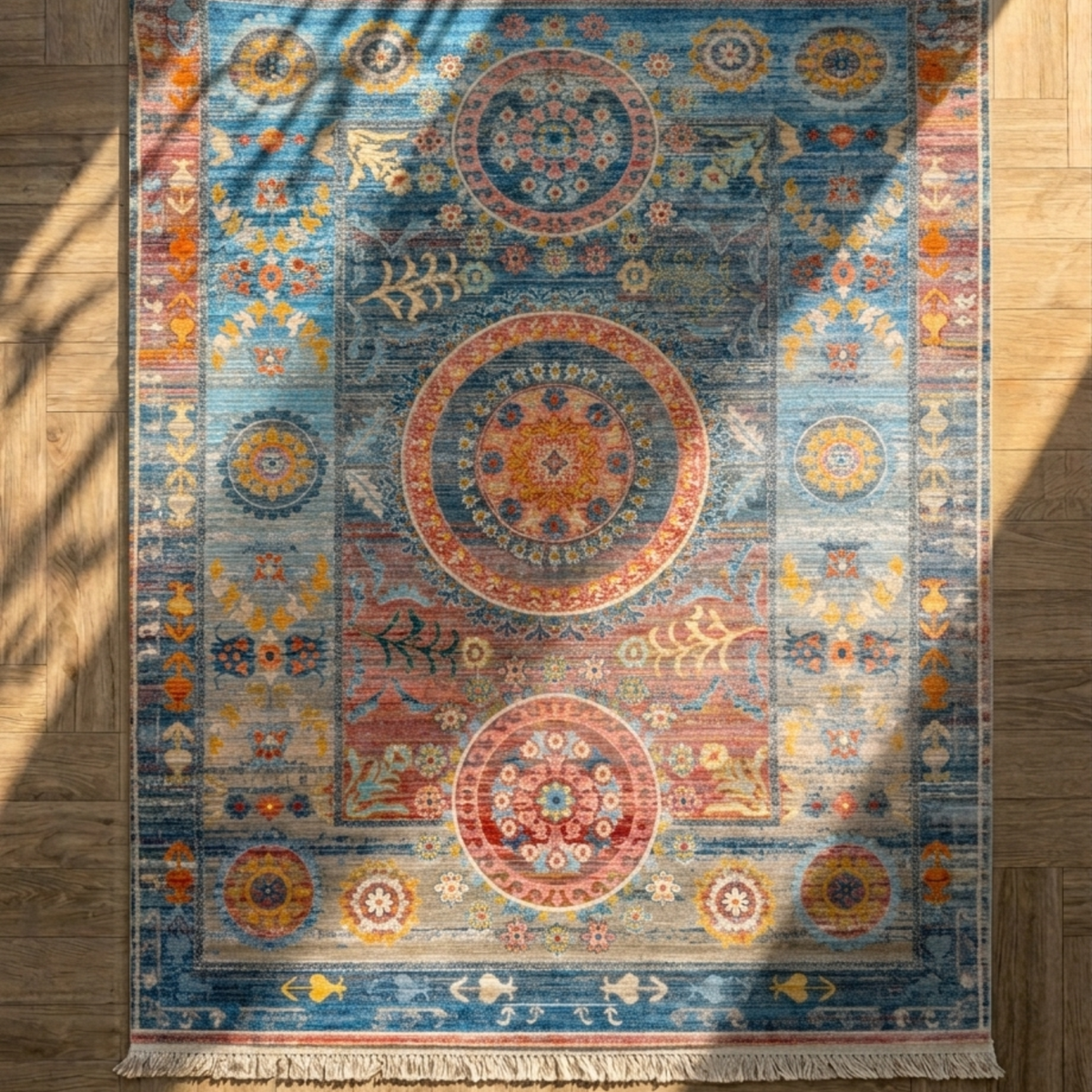 Perlant carpet Brown - Blue