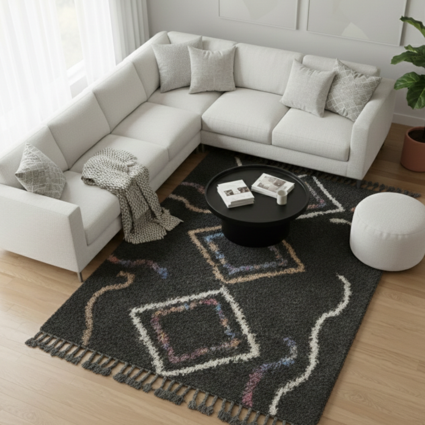 Unicorn- shag Dark Grey