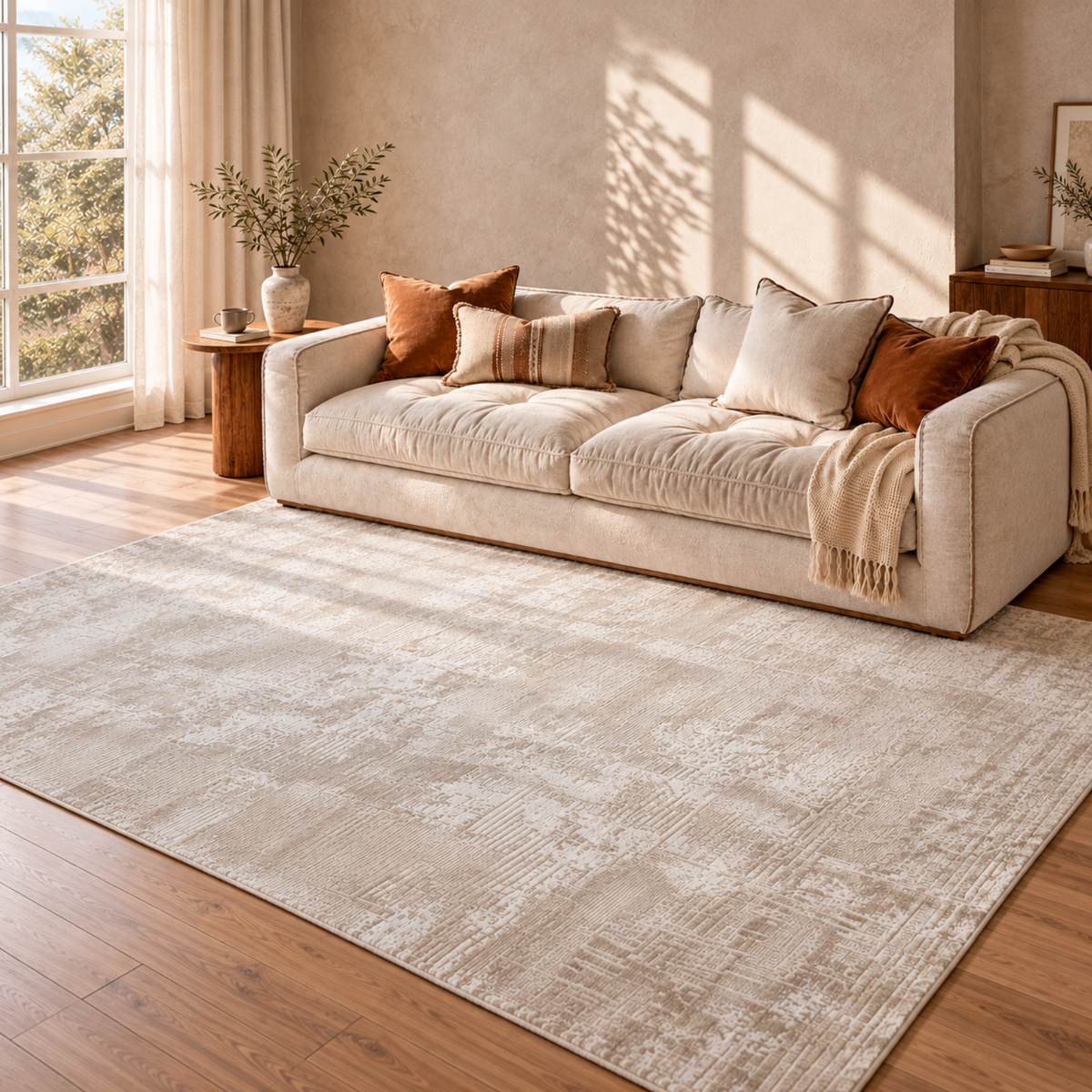 Valen modern carpet - Beige