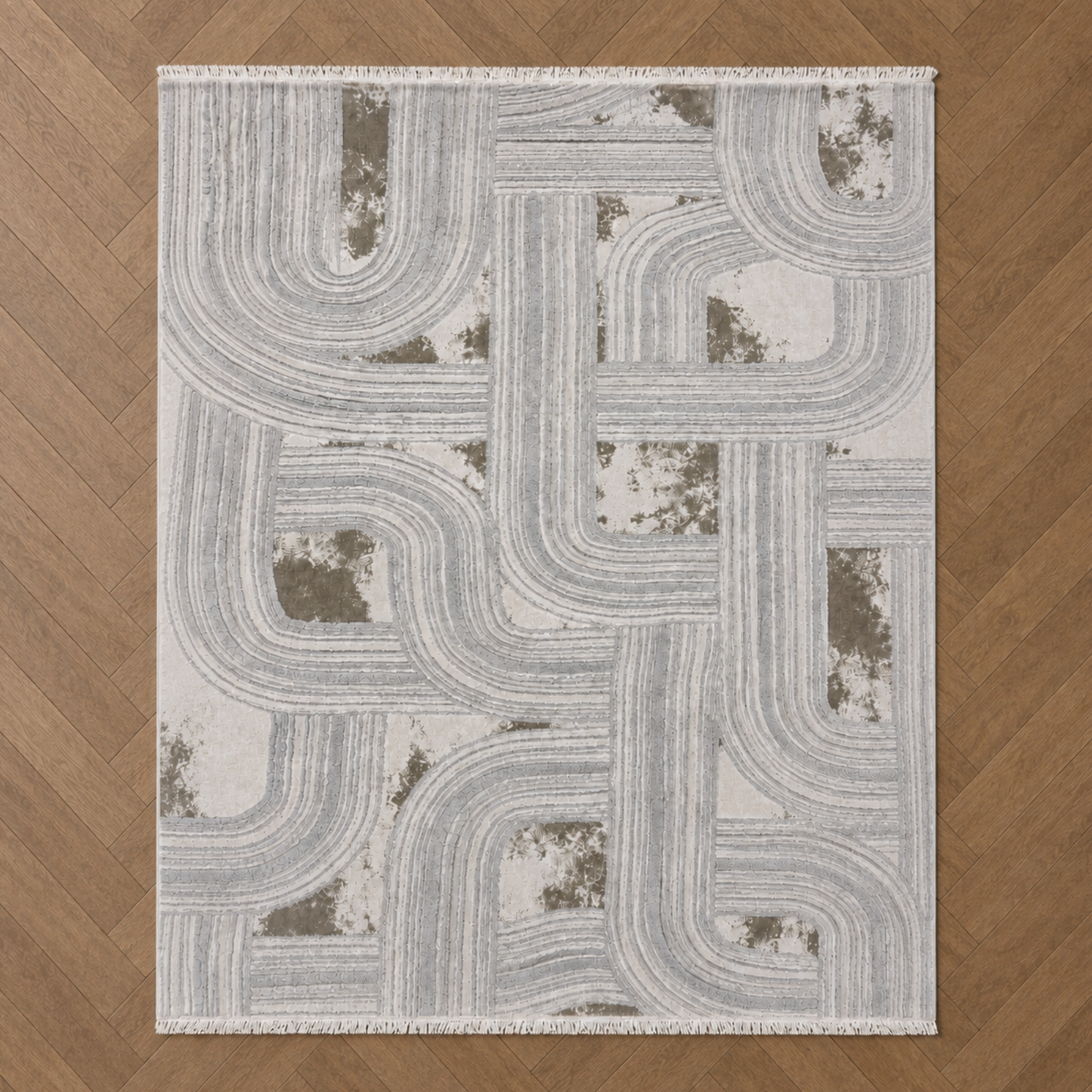 White Roza Carpet - curve