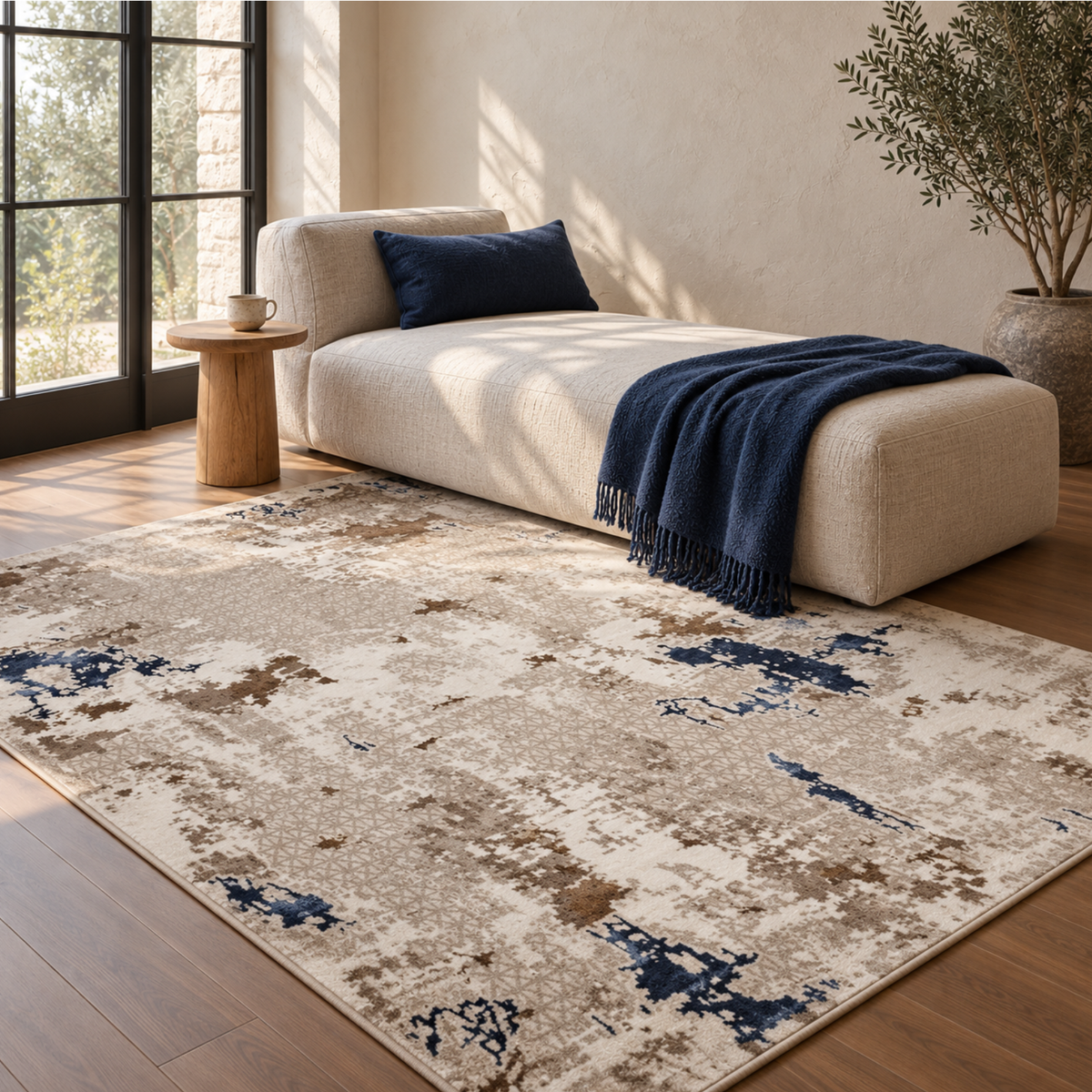 Nebal Carpet Modern - Blue