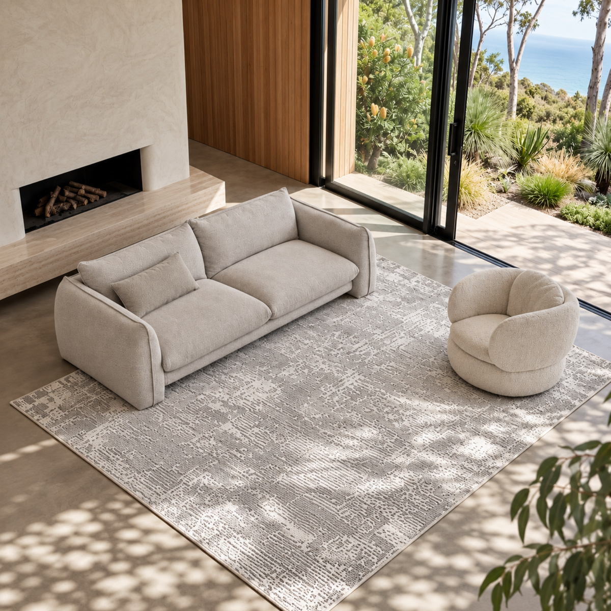 Valen modern carpet - Grey