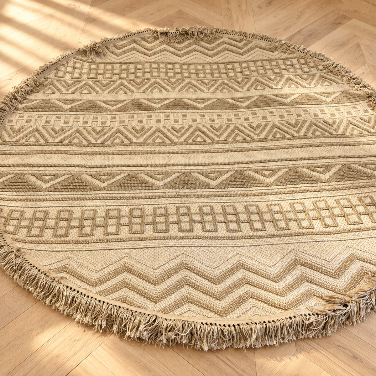 Solare round carpet- Beige