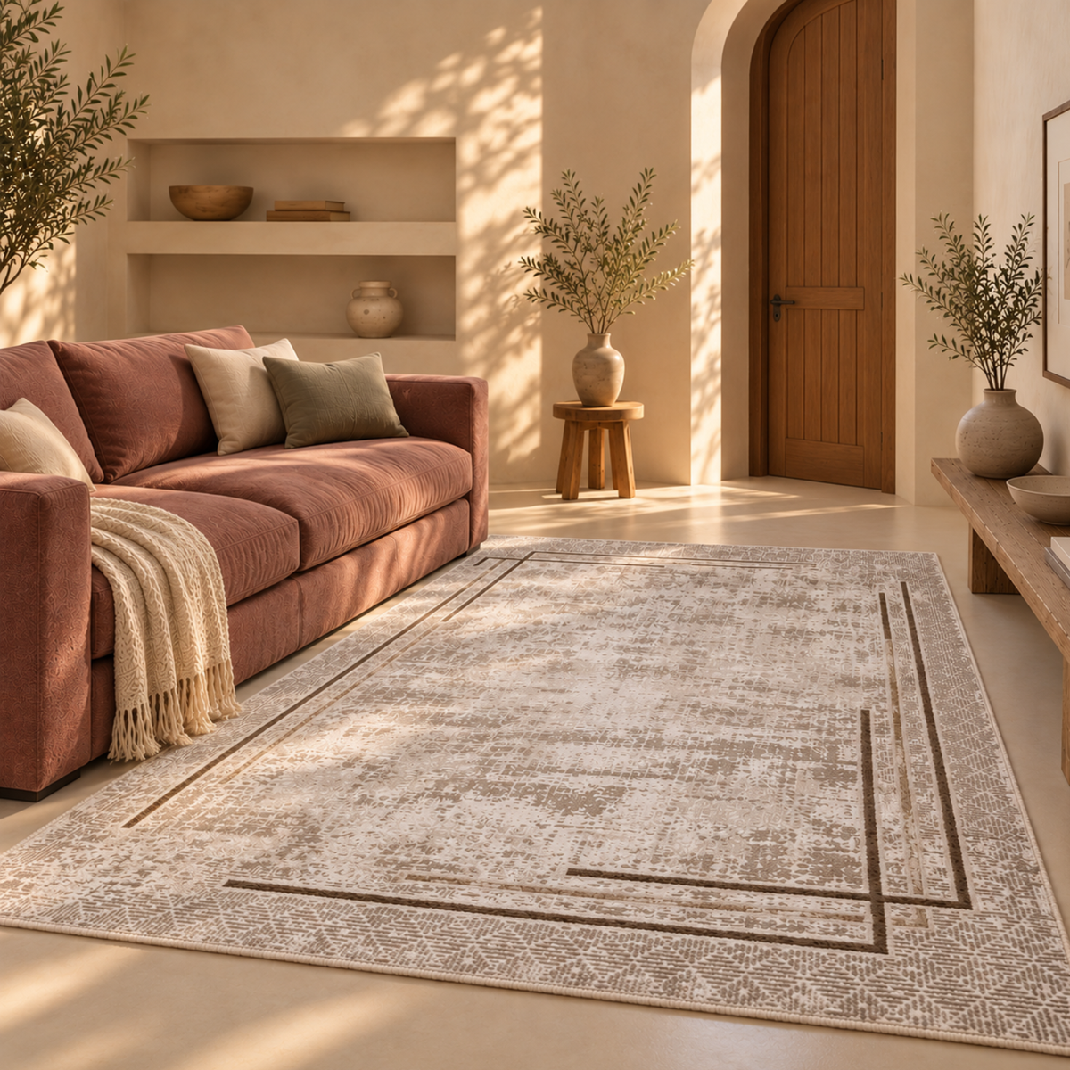 Island carpet - Brown frame