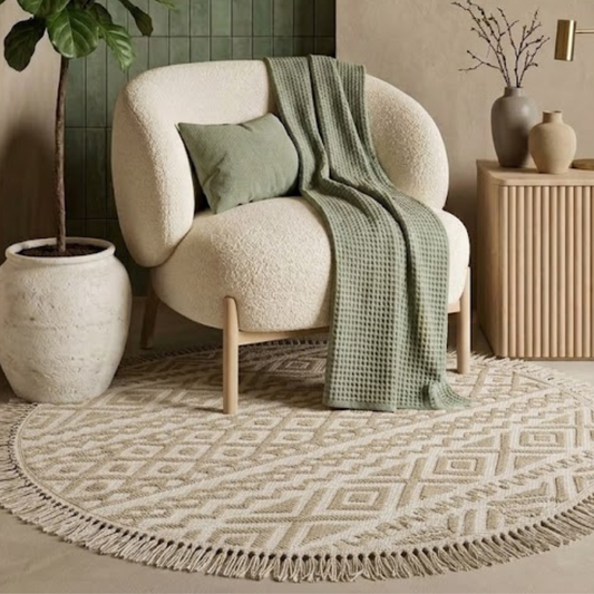 Solare rounder carpet - Beige