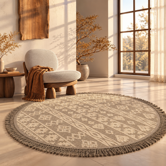 Solare round carpet - Grey