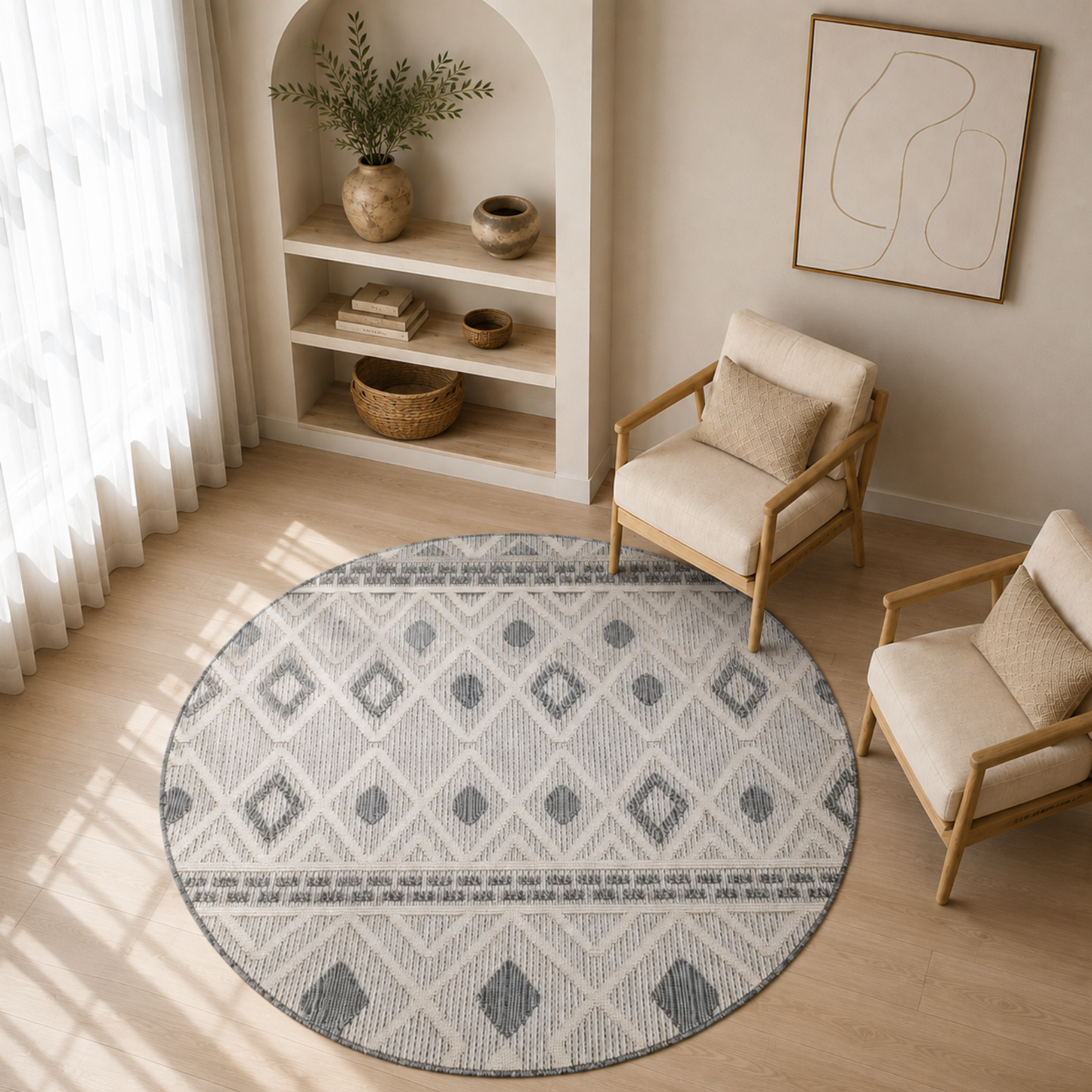 Solare Grey Round