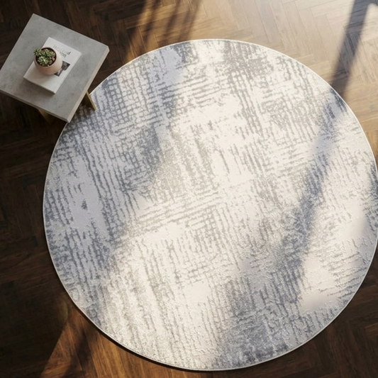 Barey Beige - Round carpet Grey