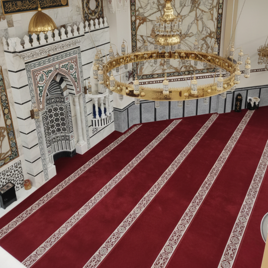 Roza Melat Mosque Carpet Red
