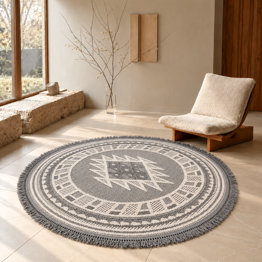 Solare round carpet - Grey