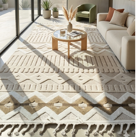 Boho Beige Carpet | Roza Carpet
