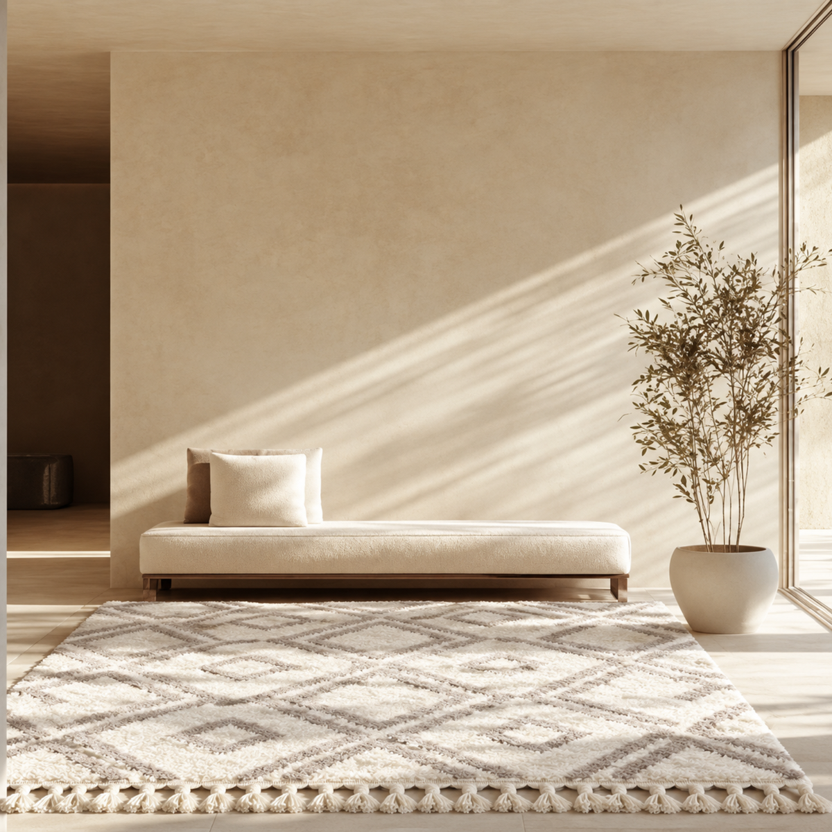 Shag carpet  Off-white