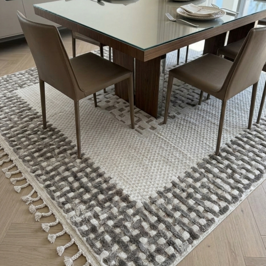 Bohemian Style Wool & Cotton Carpet – Roza Carpet