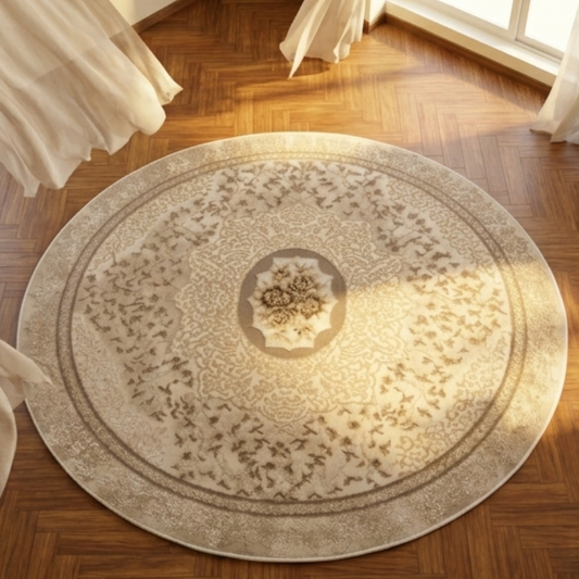 Sansa Beige - Round carpet