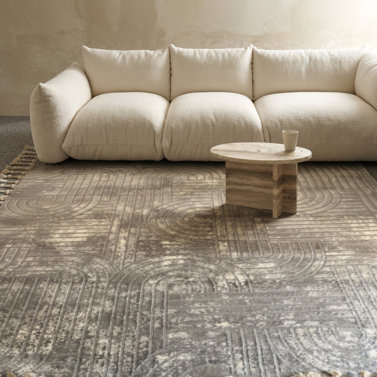 Boho Curve Carpet - Grey