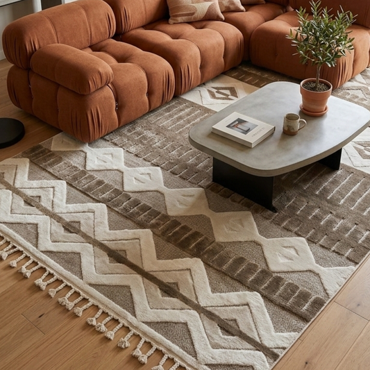 Boho Wool & Cotton Carpet | Roza Carpet