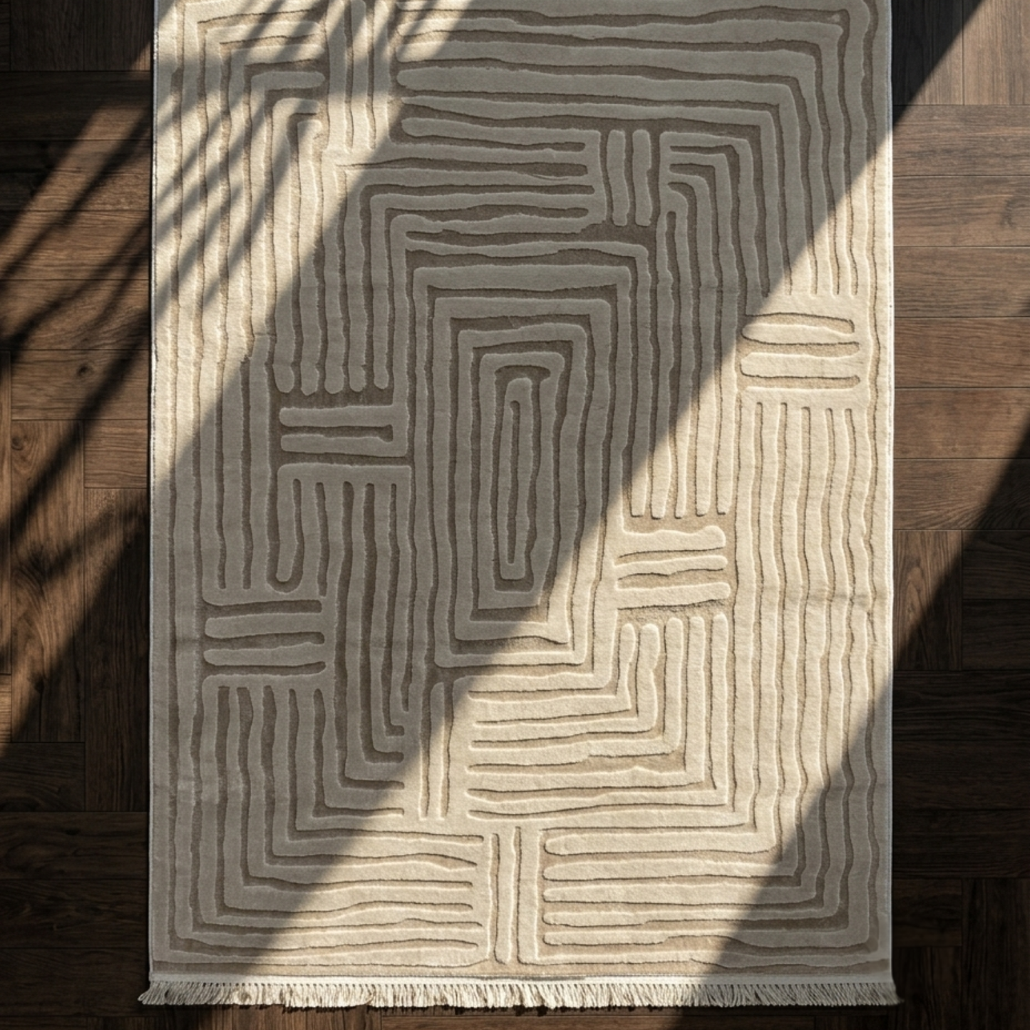 White Roza Carpet - Modern