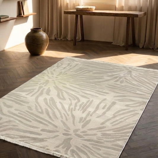 White Carpet - Beige x Grey