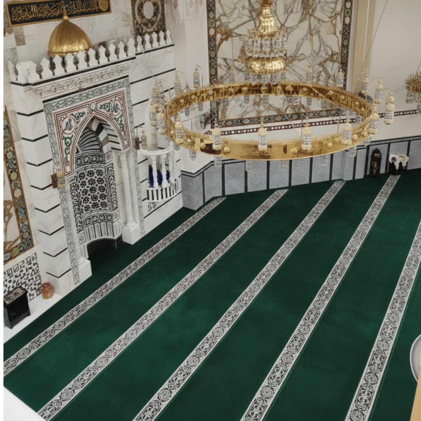 Roza Melat Mosque Carpet Green